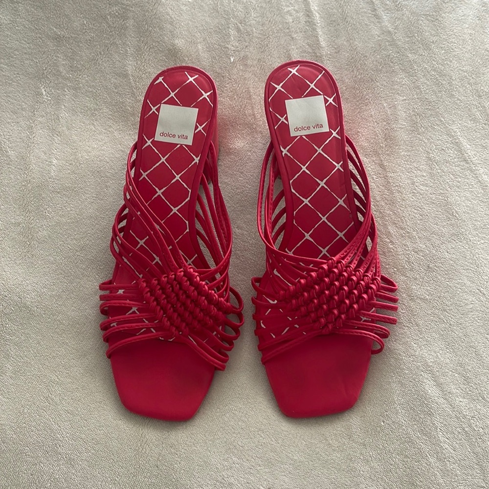 Red dolce vita heels
